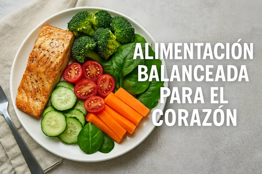 Plato de verduras y pescado – “alimentación balanceada para el corazón” - clinica de insuficiencia cardiaca